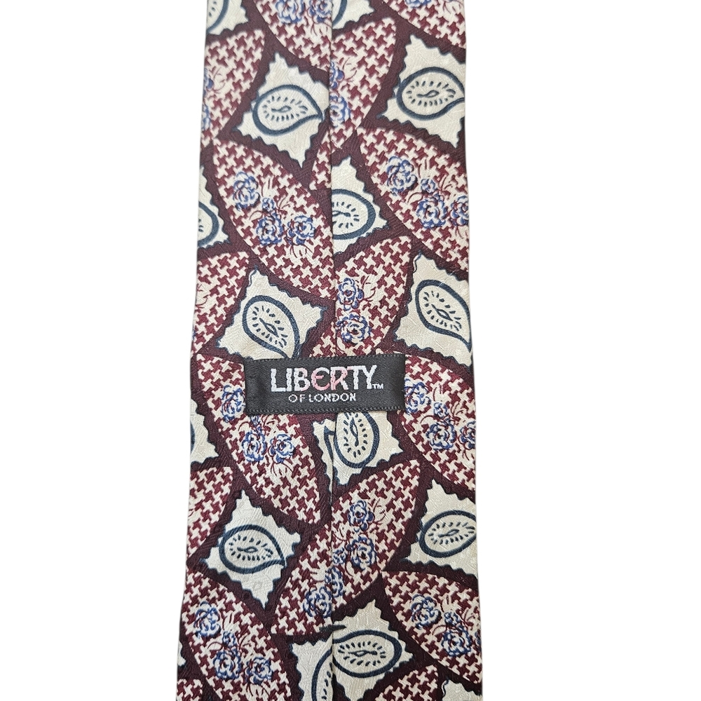 Liberty of London | Burgundy and Blue Patterned Tie